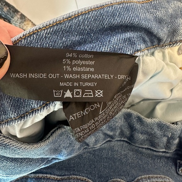 Good American X Zara High-Rise Skinny Jeans Size 30 Plus Denim Distressed NWT - Picture 13 of 13